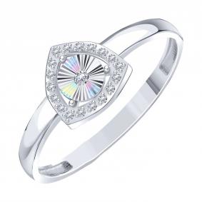 Кольцо из белого золота Karatov Т30561И086 с бриллиантом Т30561И086 фото