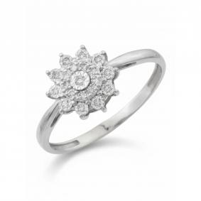 Кольцо из белого золота Karatov Т30561И152 с бриллиантом Т30561И152 фото