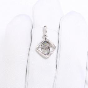 Подвеска из белого золота Karatov с танцующим бриллиантом Т305636385 Т305636385 фото