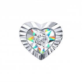 Подвеска из белого золота Karatov Т305636391 с бриллиантом Т305636391 фото