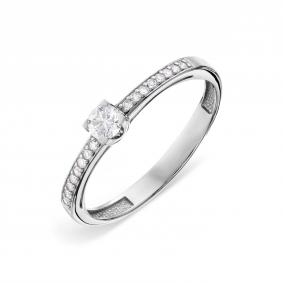 Кольцо из белого золота Karatov Т30601А862 с бриллиантом Т30601А862 фото