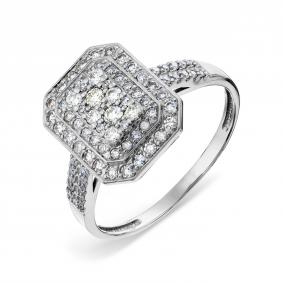 Кольцо из белого золота Karatov Т30601А922 с бриллиантом Т30601А922 фото