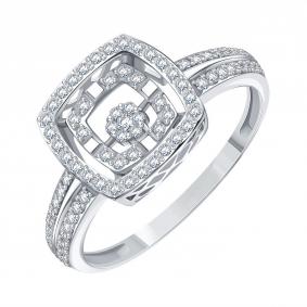 Кольцо из белого золота Karatov Т30601Б659 с бриллиантом Т30601Б659 фото