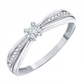 Кольцо из белого золота Karatov Т30601Б890 с бриллиантом Т30601Б890 фото