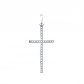 Подвеска из белого золота Karatov Т306036066 с бриллиантом Т306036066 фото