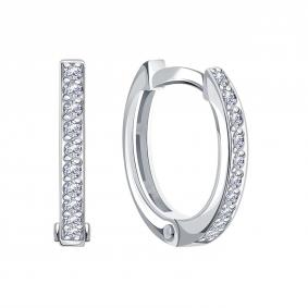 Серьги из белого золота Karatov Т30702В823 с фианитом Т30702В823 фото