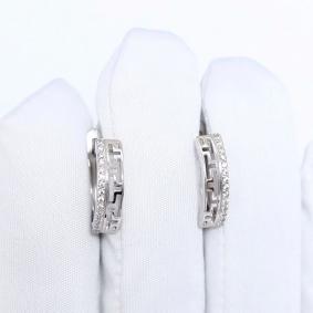 Серьги из белого золота Karatov Т30702Г598 с фианитом Т30702Г598 фото