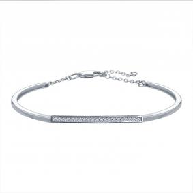Браслет из белого золота Karatov Т307101257 с фианитом Т307101257 фото