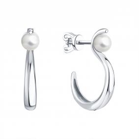 Серьги из белого золота Karatov Т30802Г398 с жемчугом Т30802Г398 фото