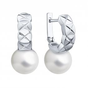 Серьги из белого золота Karatov Т30802Г968 с жемчугом Т30802Г968 фото