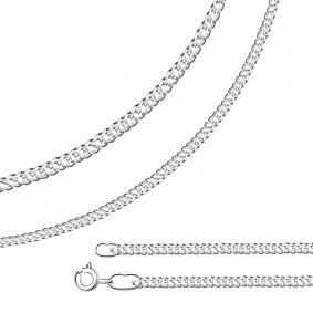 Цепь плетение Двойной Ромб из белого золота Ювелир Трейд Т3111040 Т3111040 фото