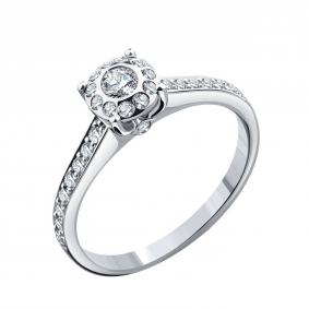 Кольцо из белого золота Karatov Т33101Д581-К с бриллиантом Т33101Д581-К фото