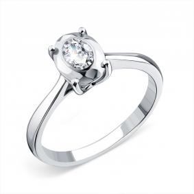 Кольцо из белого золота Karatov Т33101Д583-К с бриллиантом Т33101Д583-К фото