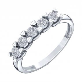 Кольцо из белого золота Karatov Т33101Д884 с бриллиантом Т33101Д884 фото