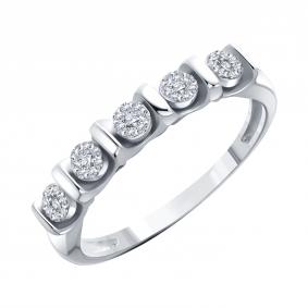 Кольцо из белого золота Karatov Т33101Д886 с бриллиантом Т33101Д886 фото