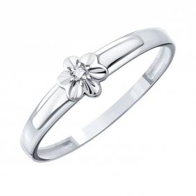 Кольцо из белого золота Karatov Т33101Д958 с бриллиантом Т33101Д958 фото