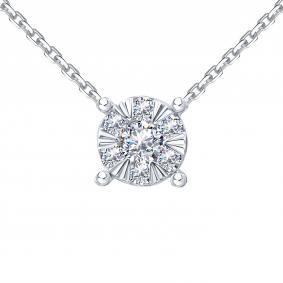 Колье из белого золота Karatov Т331112191 с бриллиантом Т331112191 фото