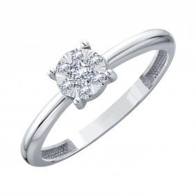 Кольцо из белого золота Karatov Т33161Д732 с бриллиантом Т33161Д732 фото