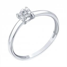 Кольцо из белого золота Karatov Т33161Д734 с бриллиантом Т33161Д734 фото