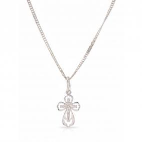 Подвеска из белого золота Karatov Т33196887 с бриллиантом Т33196887 фото