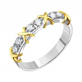 Кольцо из белого золота Karatov Т39101Д540 с бриллиантом Т39101Д540 фото