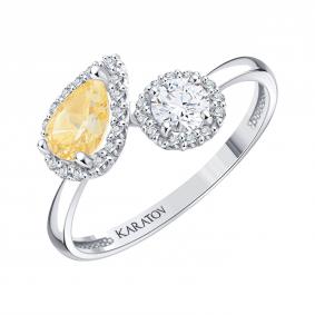 Серебряное кольцо Karatov Т74201Д910-03-К с фианитом Т74201Д910-03-К фото