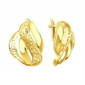 Серьги из лимонного золота Karatov Т90002В582 Т90002В582 фото