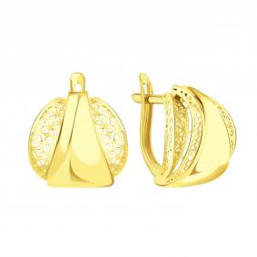 Серьги из лимонного золота Karatov Т90002В888 Т90002В888 фото