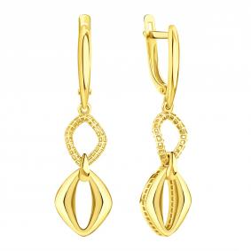 Серьги из лимонного золота Karatov Т90002Г265 Т90002Г265 фото