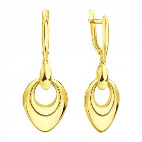 Серьги из лимонного золота Karatov Т90002Г266 Т90002Г266 фото