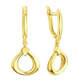 Серьги из лимонного золота Karatov Т90002Г267 Т90002Г267 фото
