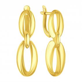 Серьги из лимонного золота Karatov Т90002Г311 Т90002Г311 фото