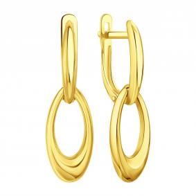 Серьги из лимонного золота Karatov Т90002Г314 Т90002Г314 фото