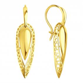 Серьги из лимонного золота Karatov Т90002Г348 Т90002Г348 фото