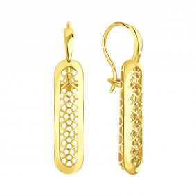 Серьги из лимонного золота Karatov Т90002Г349 Т90002Г349 фото