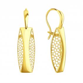 Серьги из лимонного золота Karatov Т90002Г351 Т90002Г351 фото