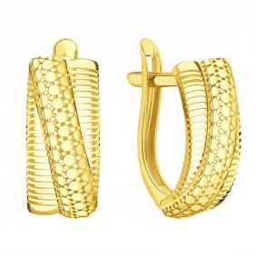 Серьги из лимонного золота Karatov Т90002Г390 Т90002Г390 фото