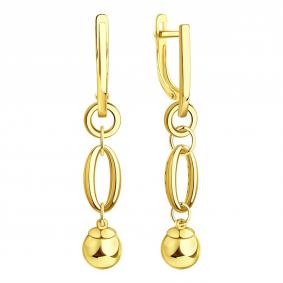 Серьги из лимонного золота Karatov Т90002Г612 Т90002Г612 фото