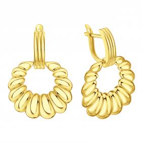 Серьги из лимонного золота Karatov Т90002Г965 Т90002Г965 фото