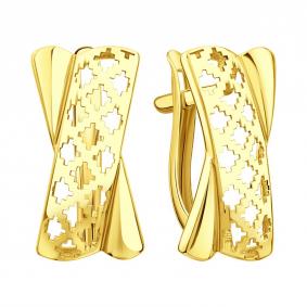 Серьги из лимонного золота Karatov Т90002Е106 Т90002Е106 фото