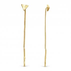 Серьги из лимонного золота Karatov Т900622893 Т900622893 фото