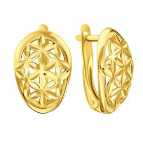 Серьги из лимонного золота Karatov Т90062В549 Т90062В549 фото