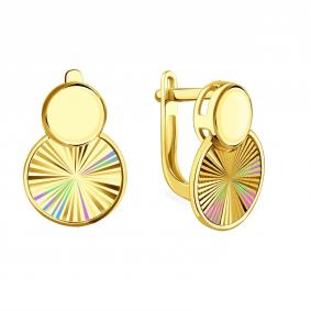 Серьги из лимонного золота Karatov Т90062Г952 Т90062Г952 фото