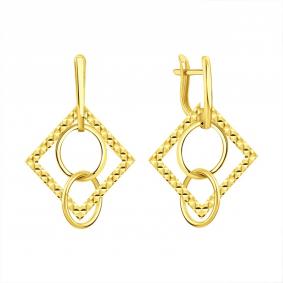 Серьги из лимонного золота Karatov Т90062Е075 Т90062Е075 фото