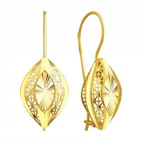 Серьги из лимонного золота Karatov Т90062Е182 Т90062Е182 фото