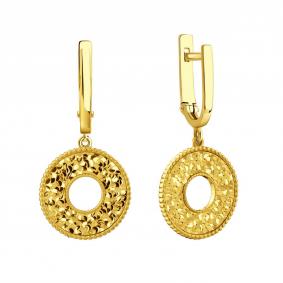 Серьги из лимонного золота Karatov Т90062Е349 Т90062Е349 фото