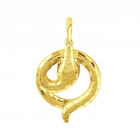 Подвеска Символ года Змея из лимонного золота Karatov Т900636257 Т900636257 фото