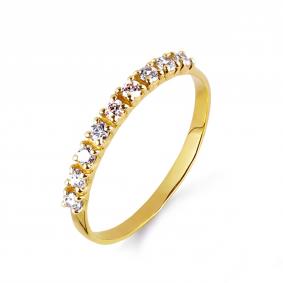 Кольцо из лимонного золота Karatov Т902015008-01 с фианитом Т902015008-01 фото