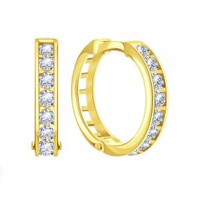 Серьги из лимонного золота Karatov Т90202В822 с фианитом Т90202В822 фото