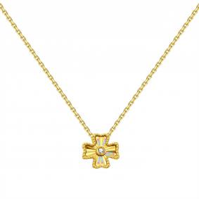 Колье из лимонного золота Karatov Т902112255 с фианитом Т902112255 фото